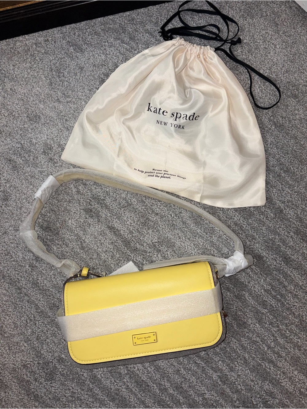 kate spade Yellow and Cream Crossbody Bag